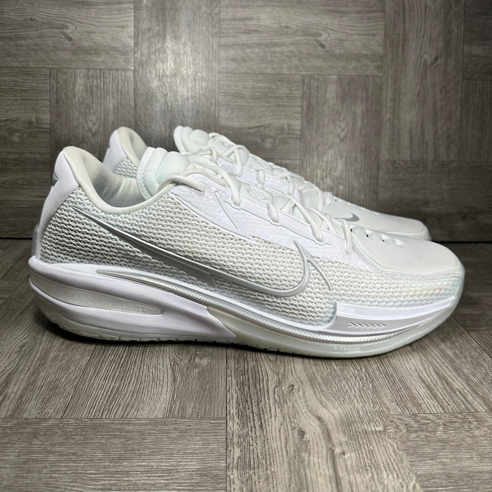 Nike Air Zoom G.T. Cut Mens 18 White Silver Basketball Shoes CZ0175-102